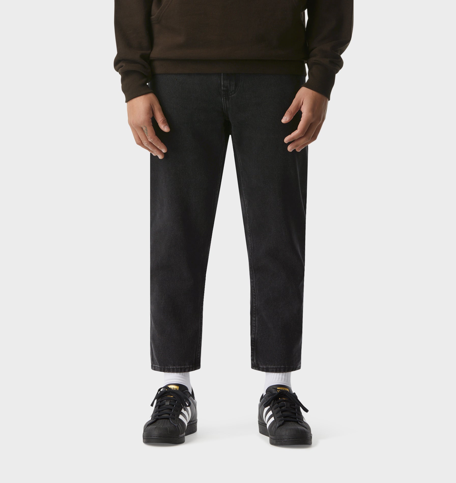 Cropped 90s Denim - Faded Black