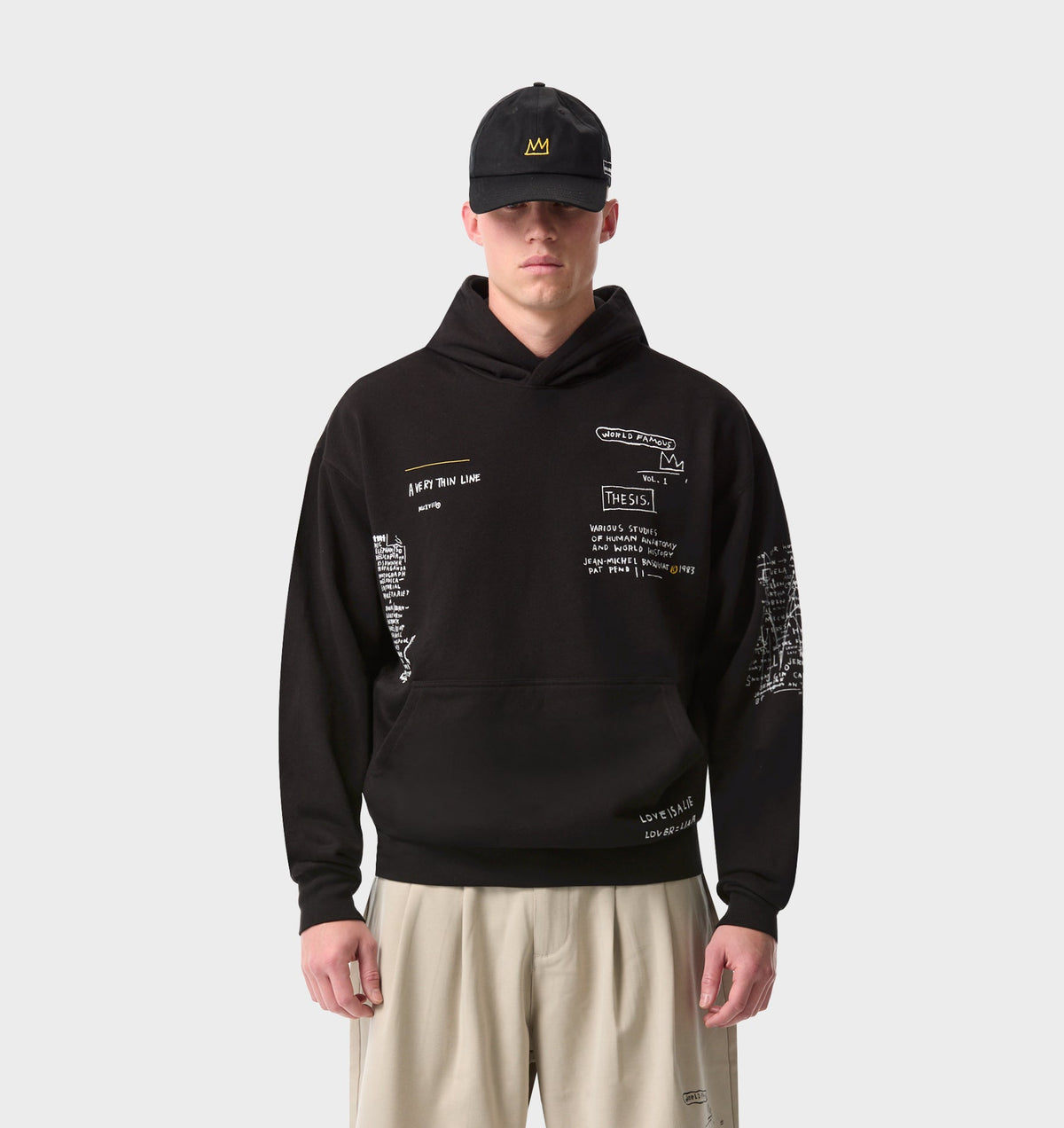 Basquiat Scribble Box Hood 2.0 - Black