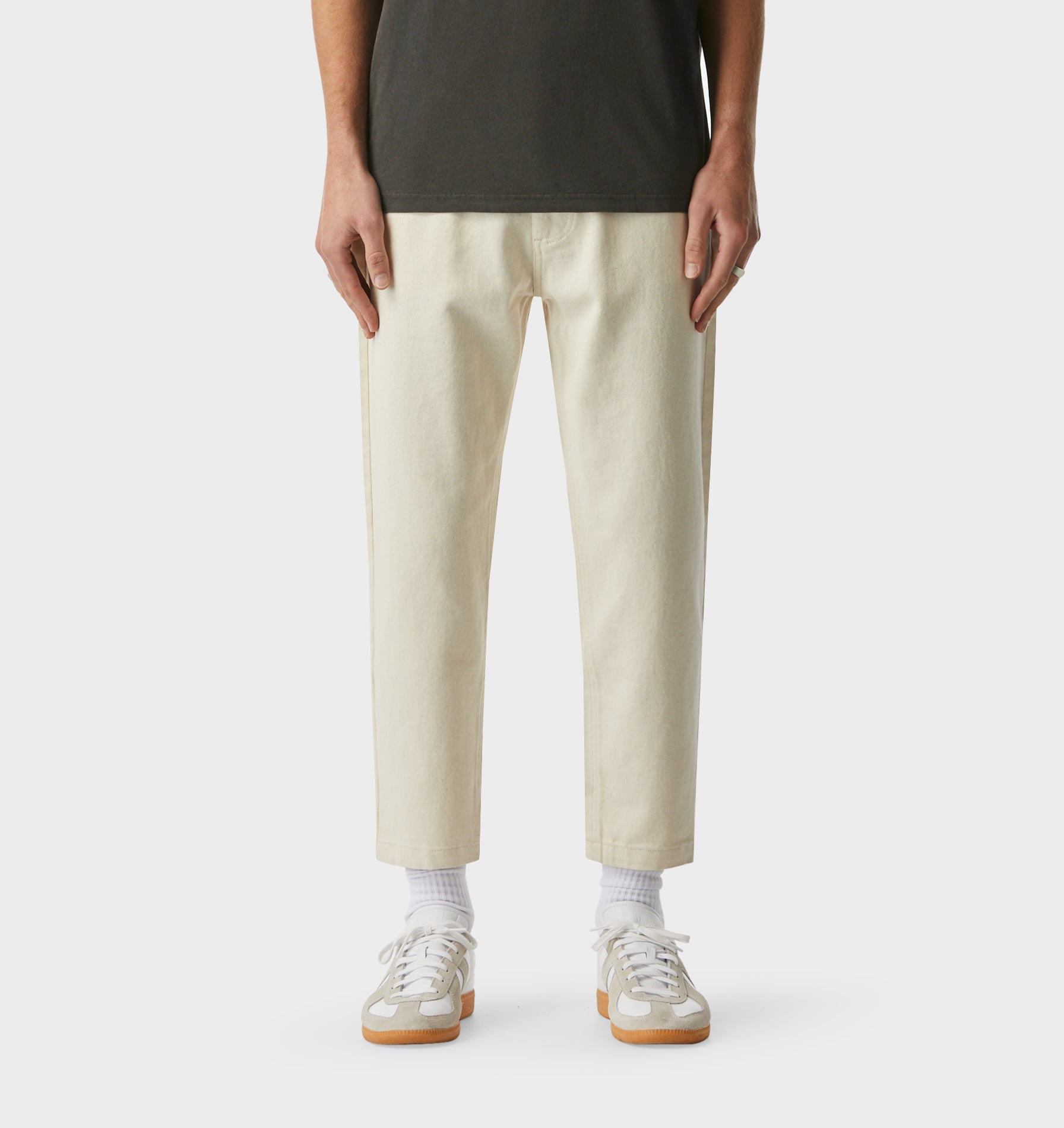 Cropped 90s Denim - Bone