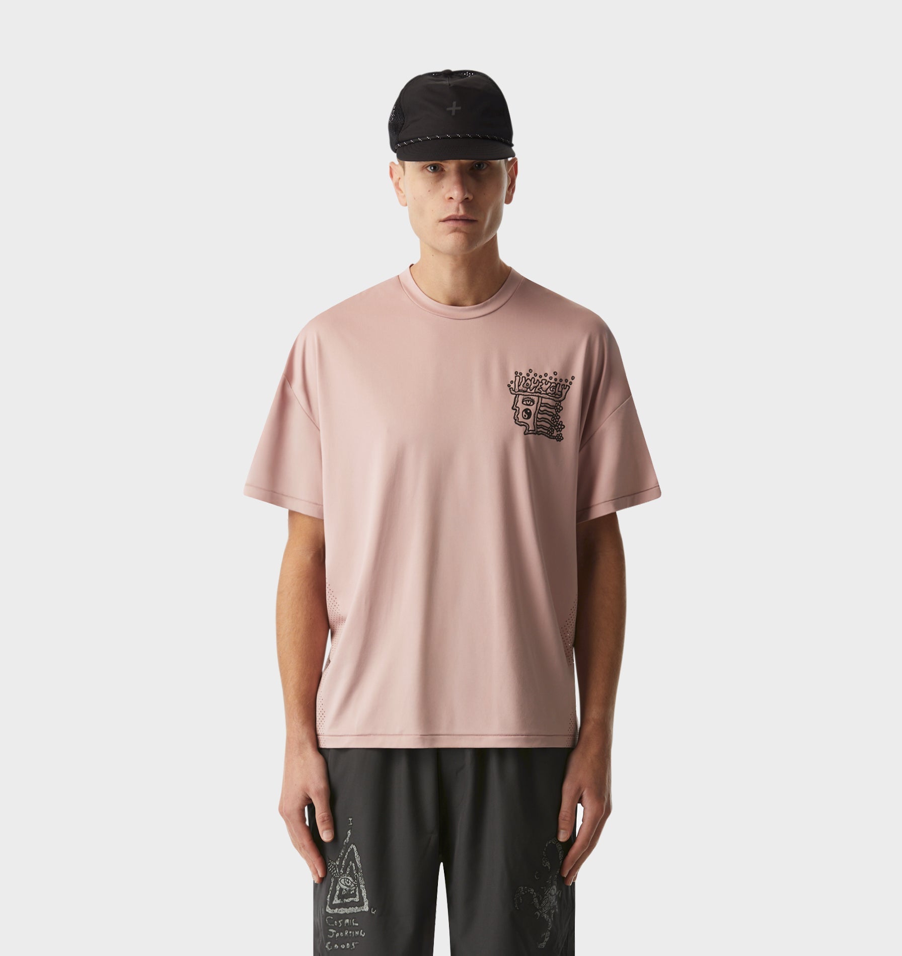 Rebelyuth Active Crop Tee - Dusky Pink