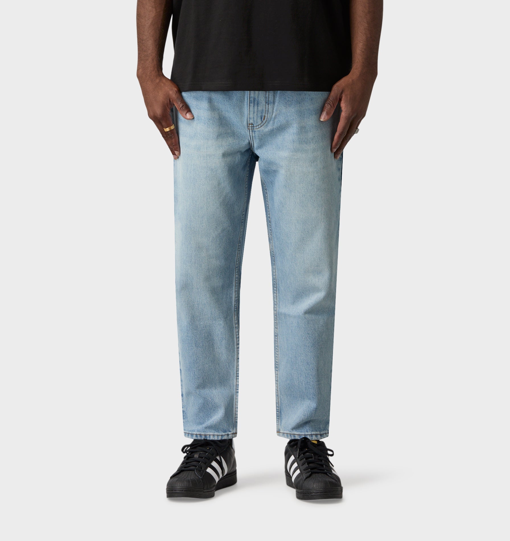 Cropped 90s Denim Pant in Light Vintage Black | I Love Ugly US