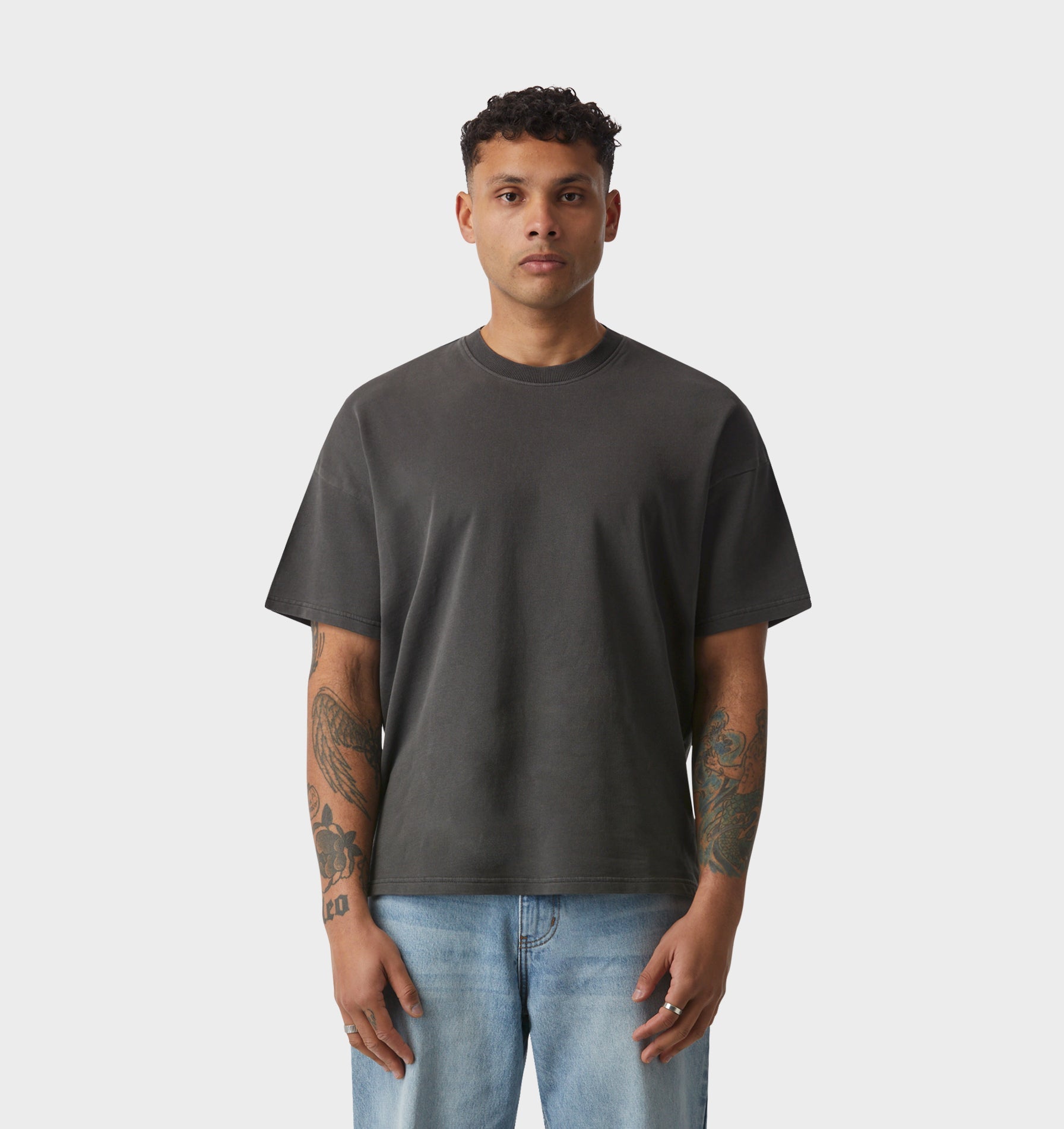 Heavy Lewi Tee - Washed Black