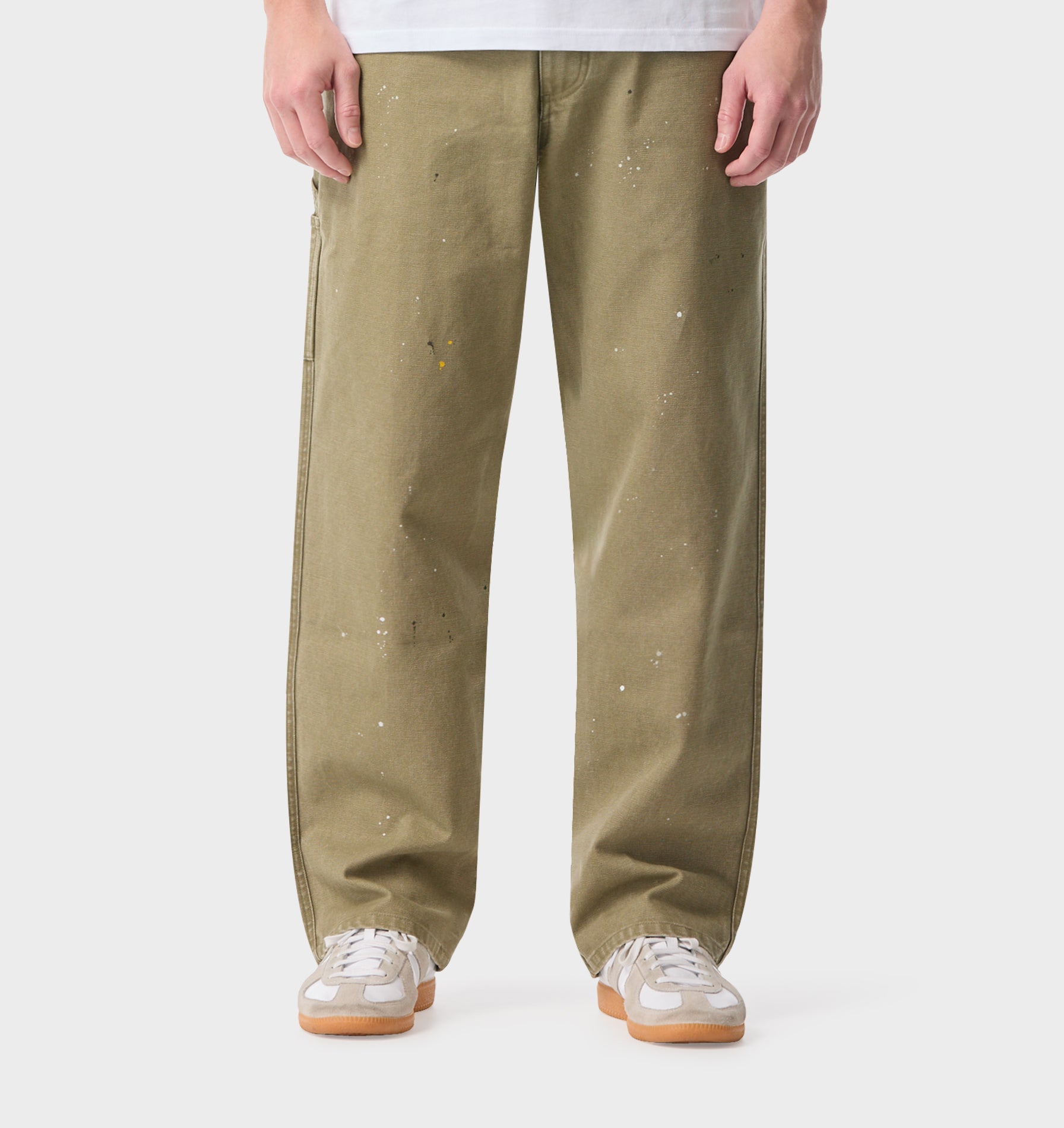 Basquiat Painter Canvas Pant - Faded Green | I Love Ugly US