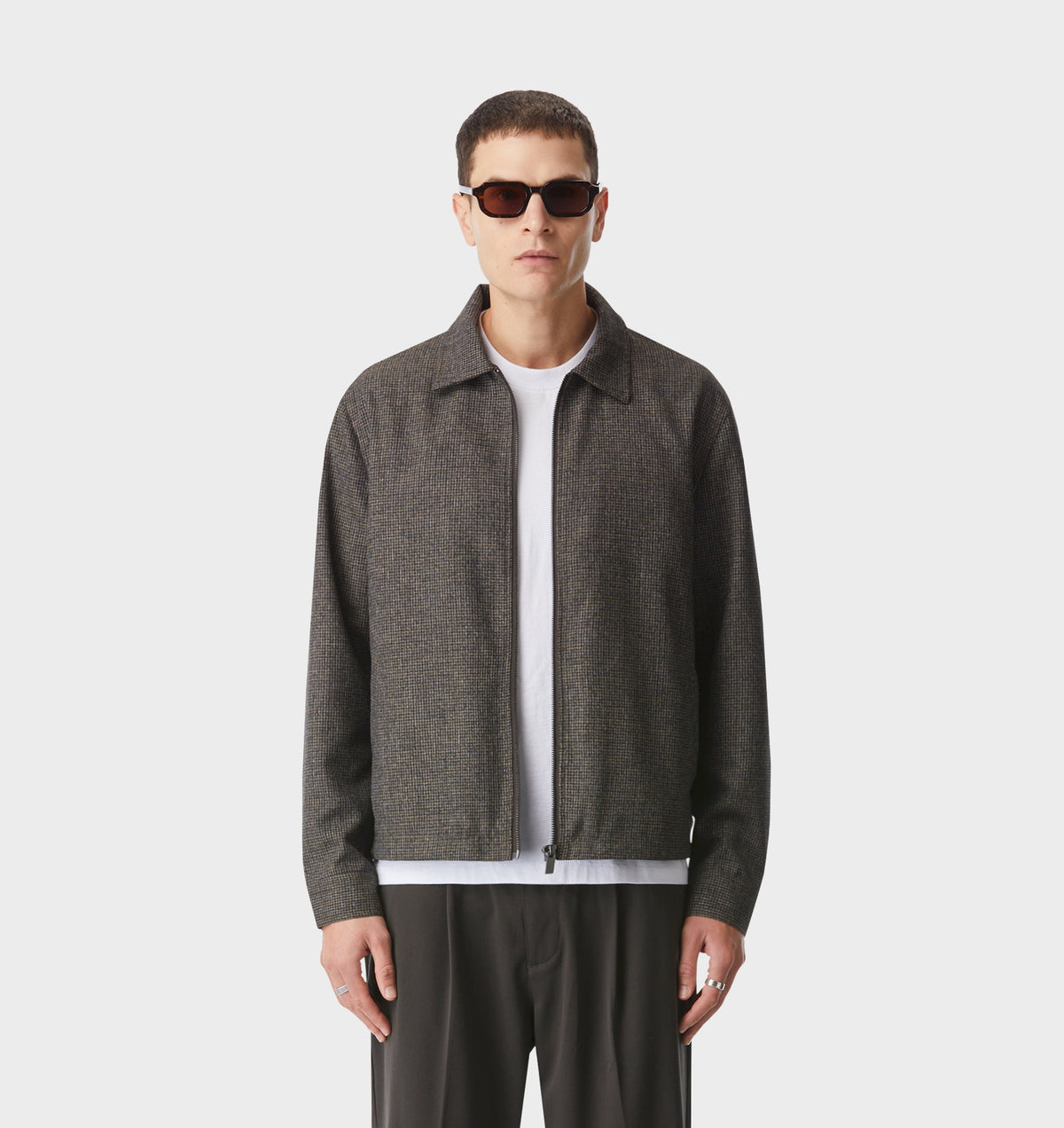 Wool Check Poker Jacket - Anchor Check
