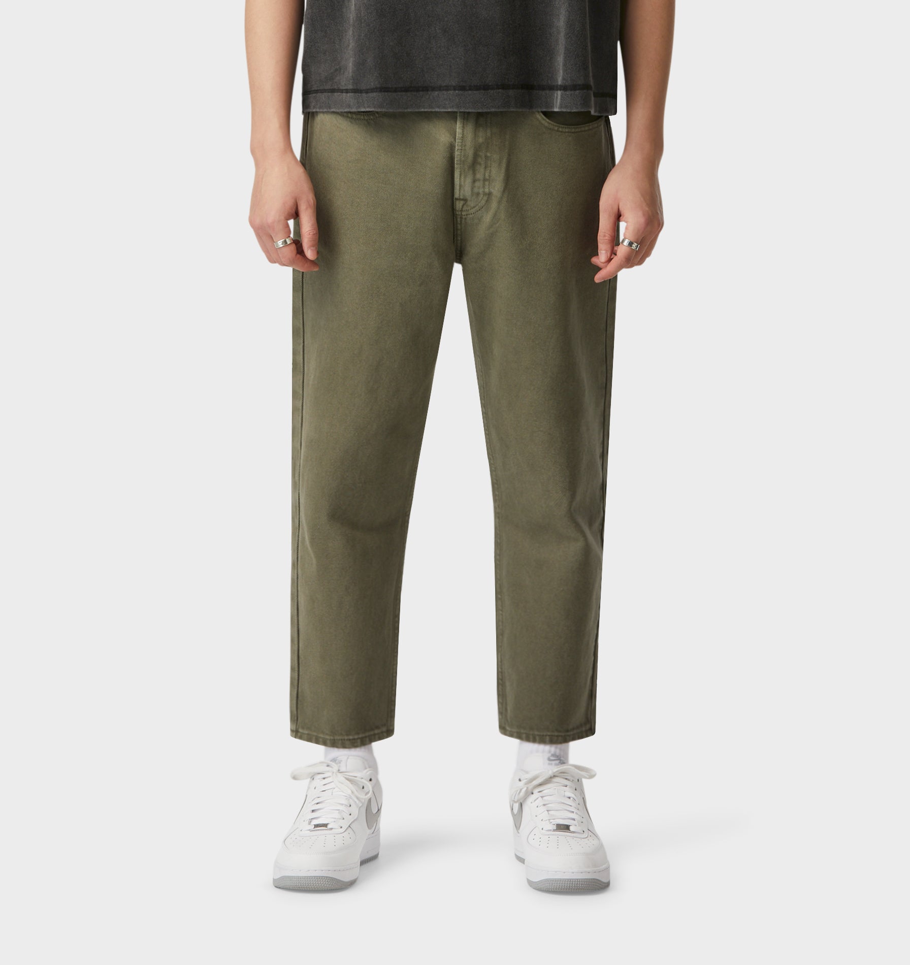 Cropped 90s Denim - Moss