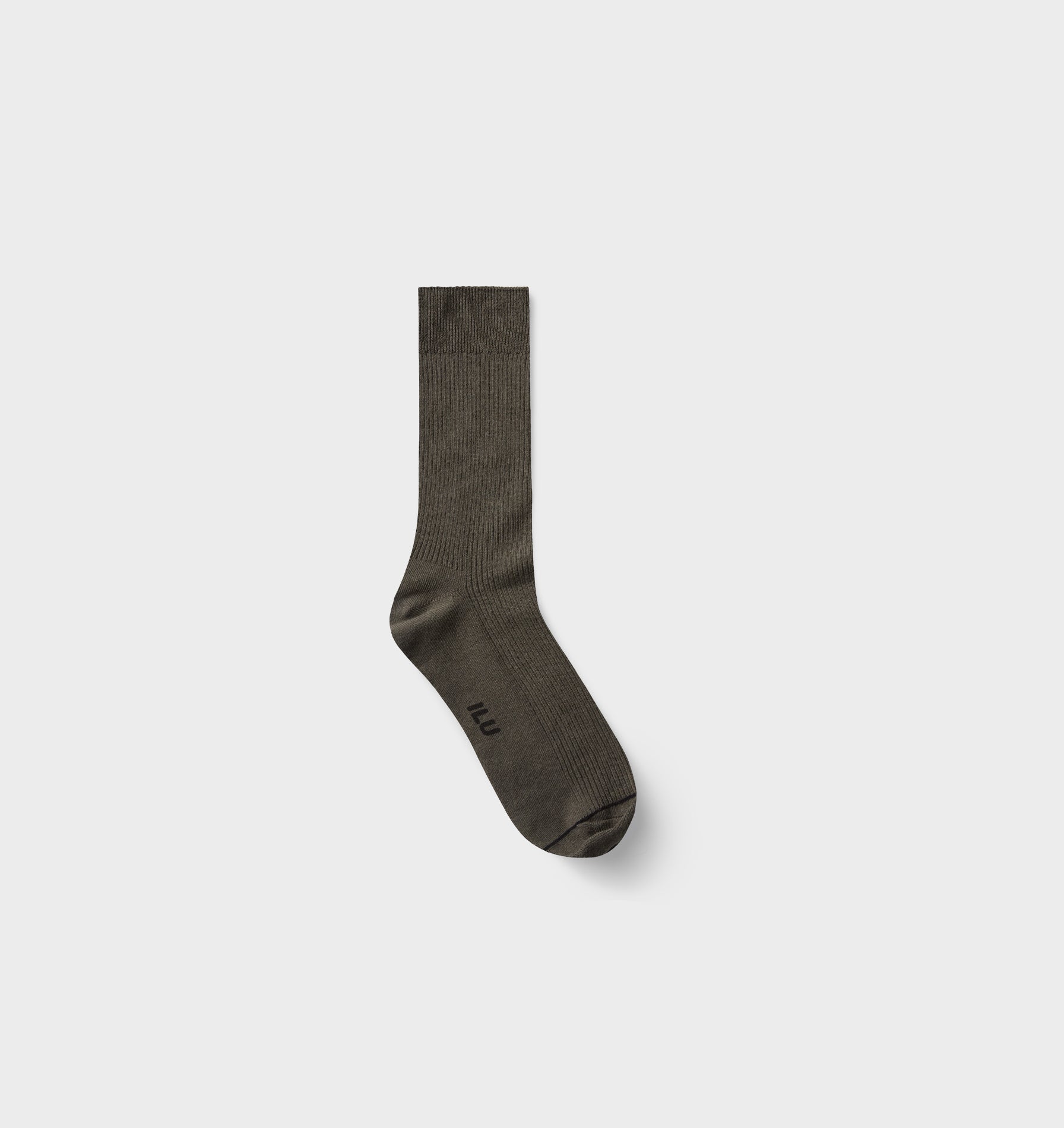 Mid Length Crew Sock - Burnt Olive