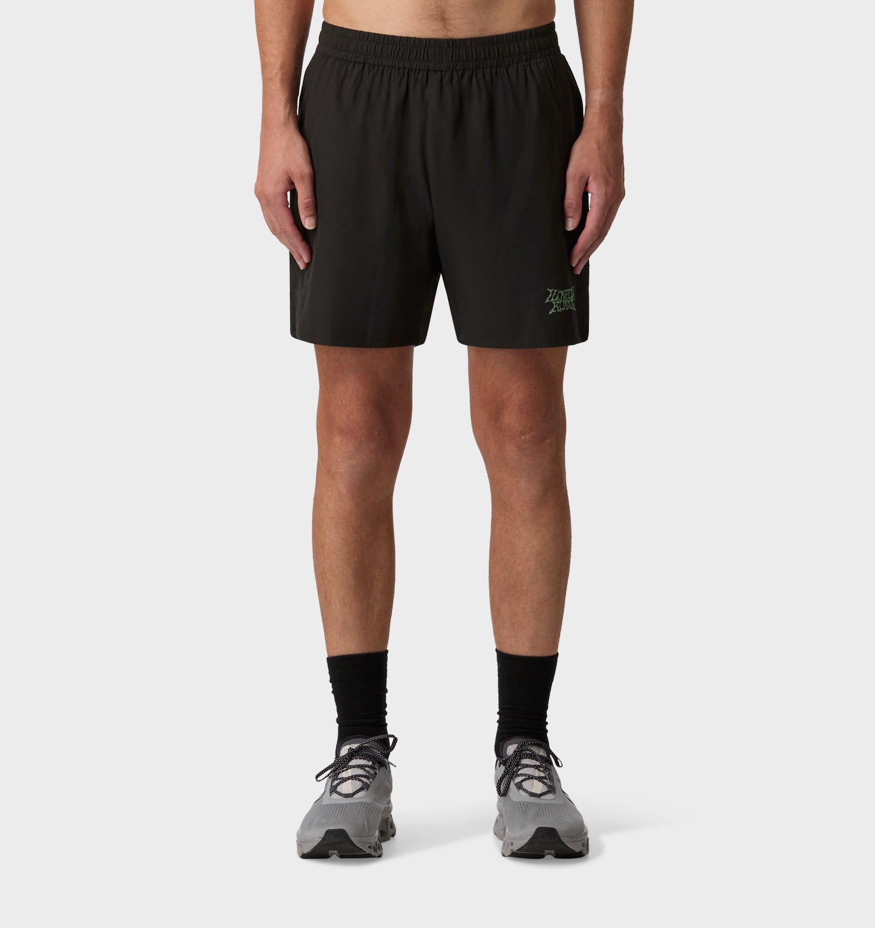 Liquified Active 5 inch Shorts- Black / Lime