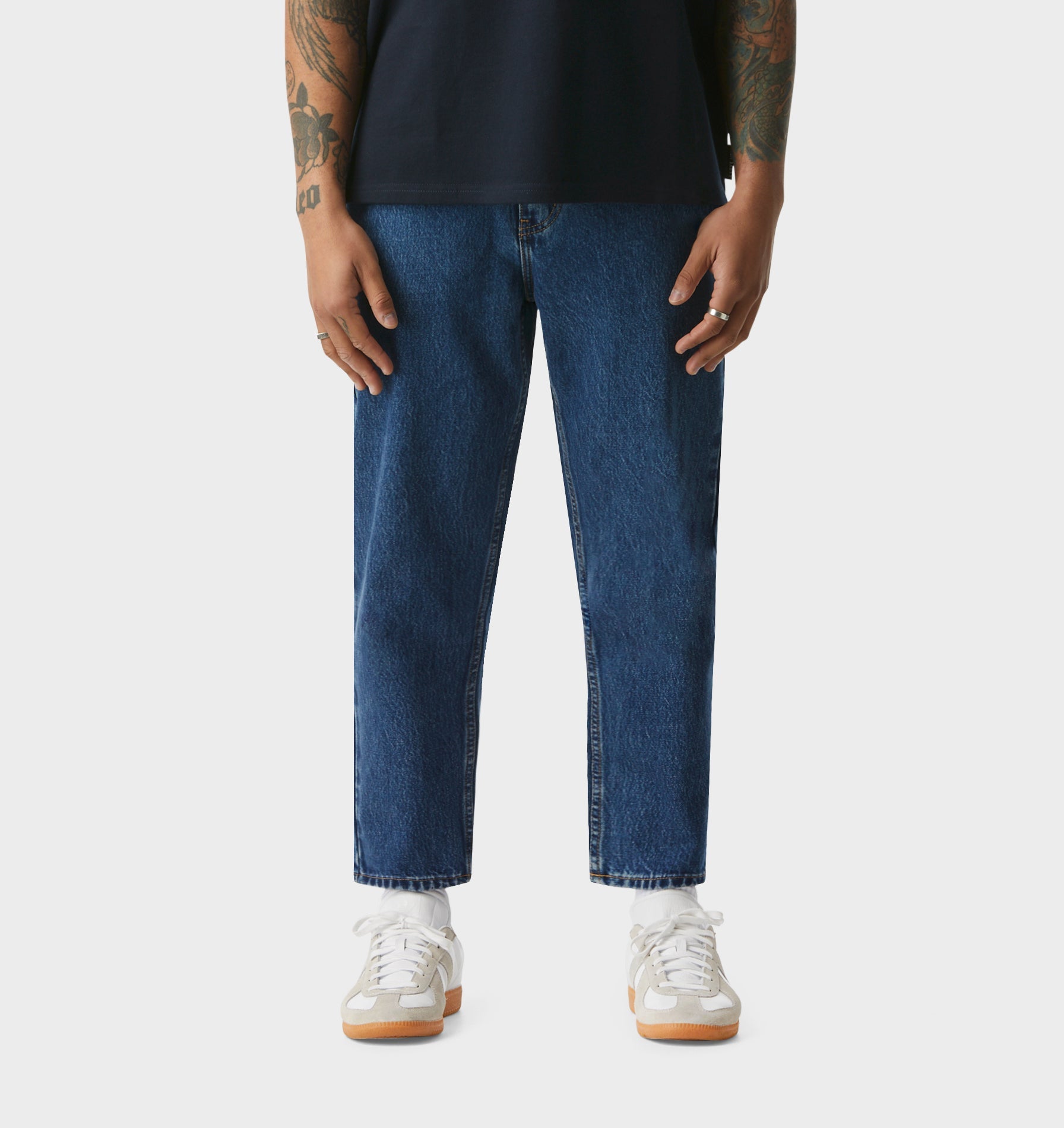 Cropped 90s Denim - True Blue
