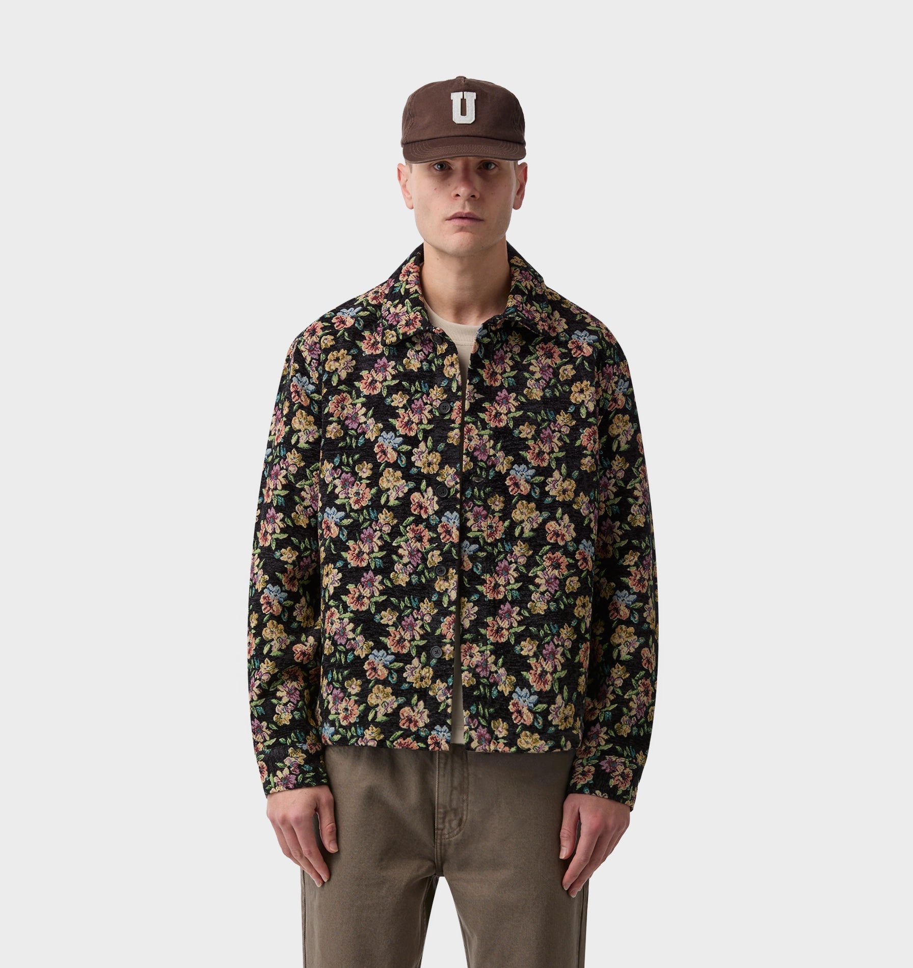 Floral Overshirt - Dark Floral | I Love Ugly US