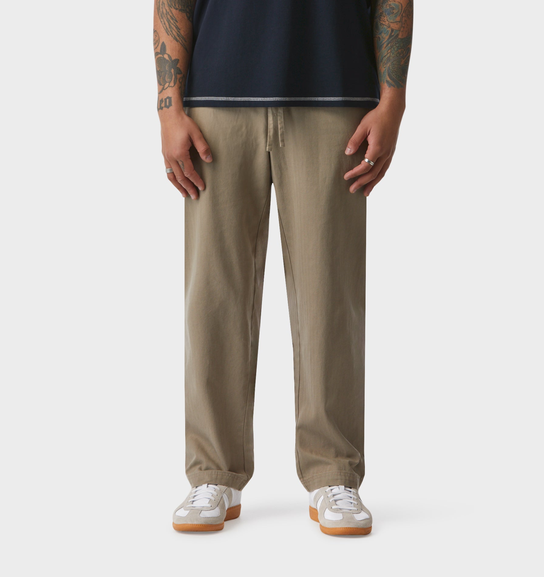 Herringbone Cooper Pant - Taupe