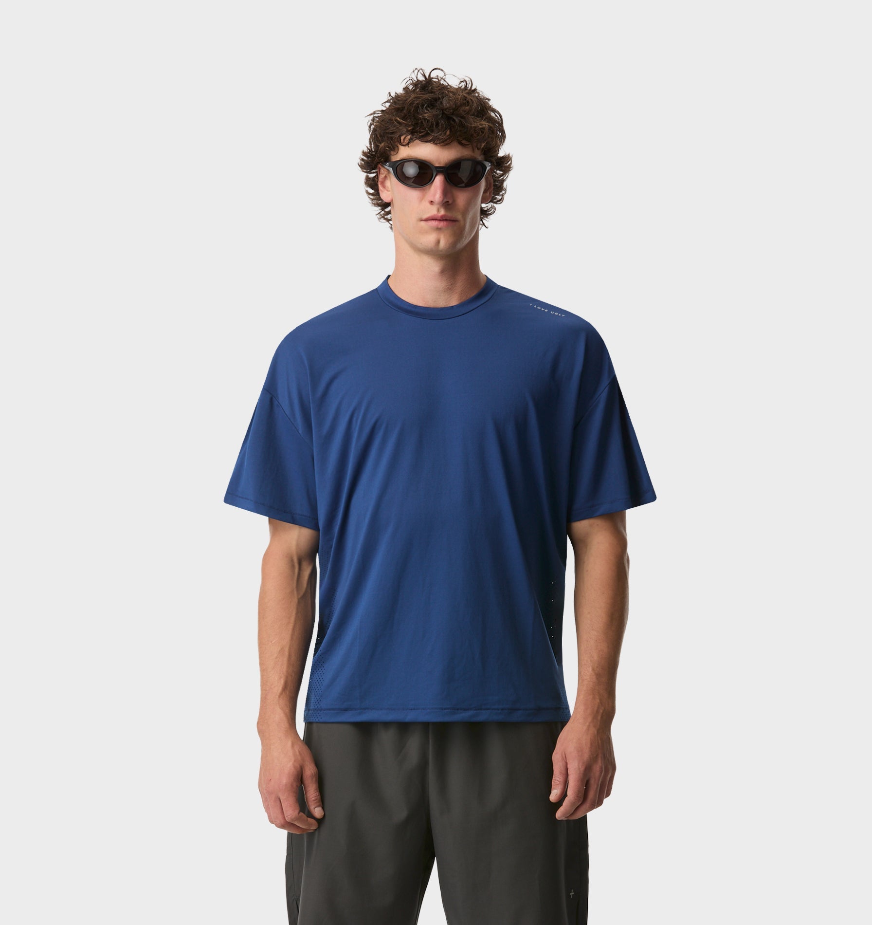 Active Crop Tee - Cobalt