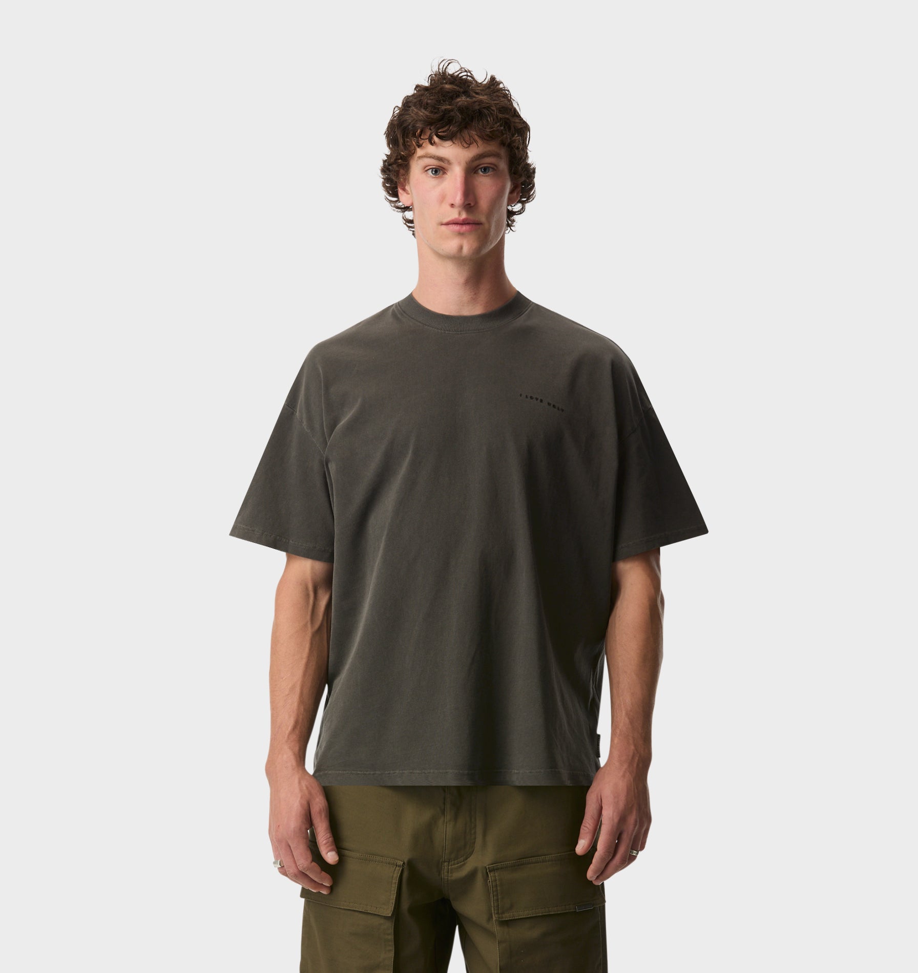 Box Fit Tee in Washed Black | I Love Ugly US