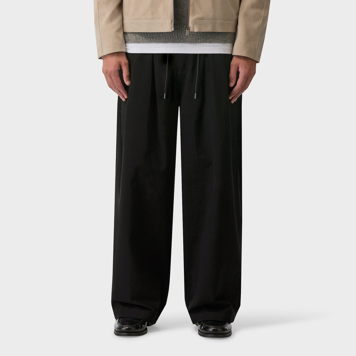 Wide Leg Pleat Pant - Black | I Love Ugly US