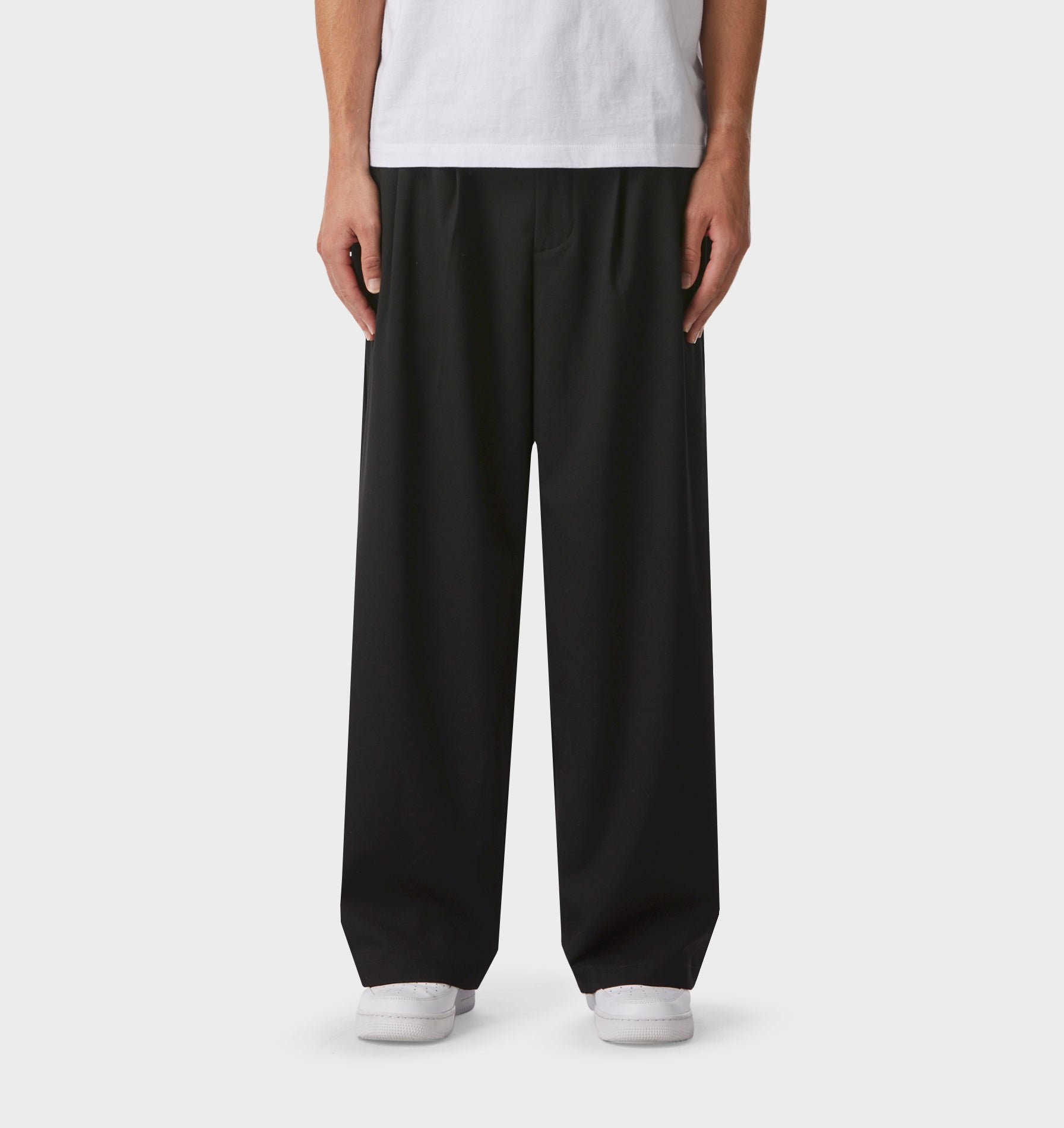 Albert Pleated Pant - Baggy Pants in Black | I Love Ugly US