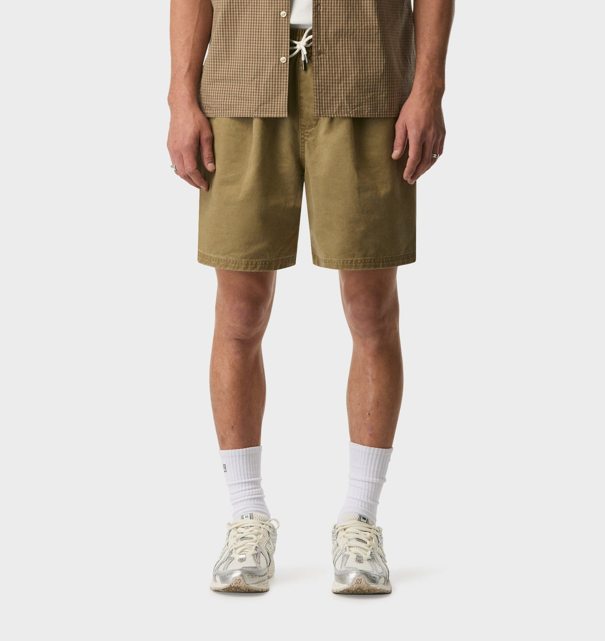 Michael Pleat Short - Khaki