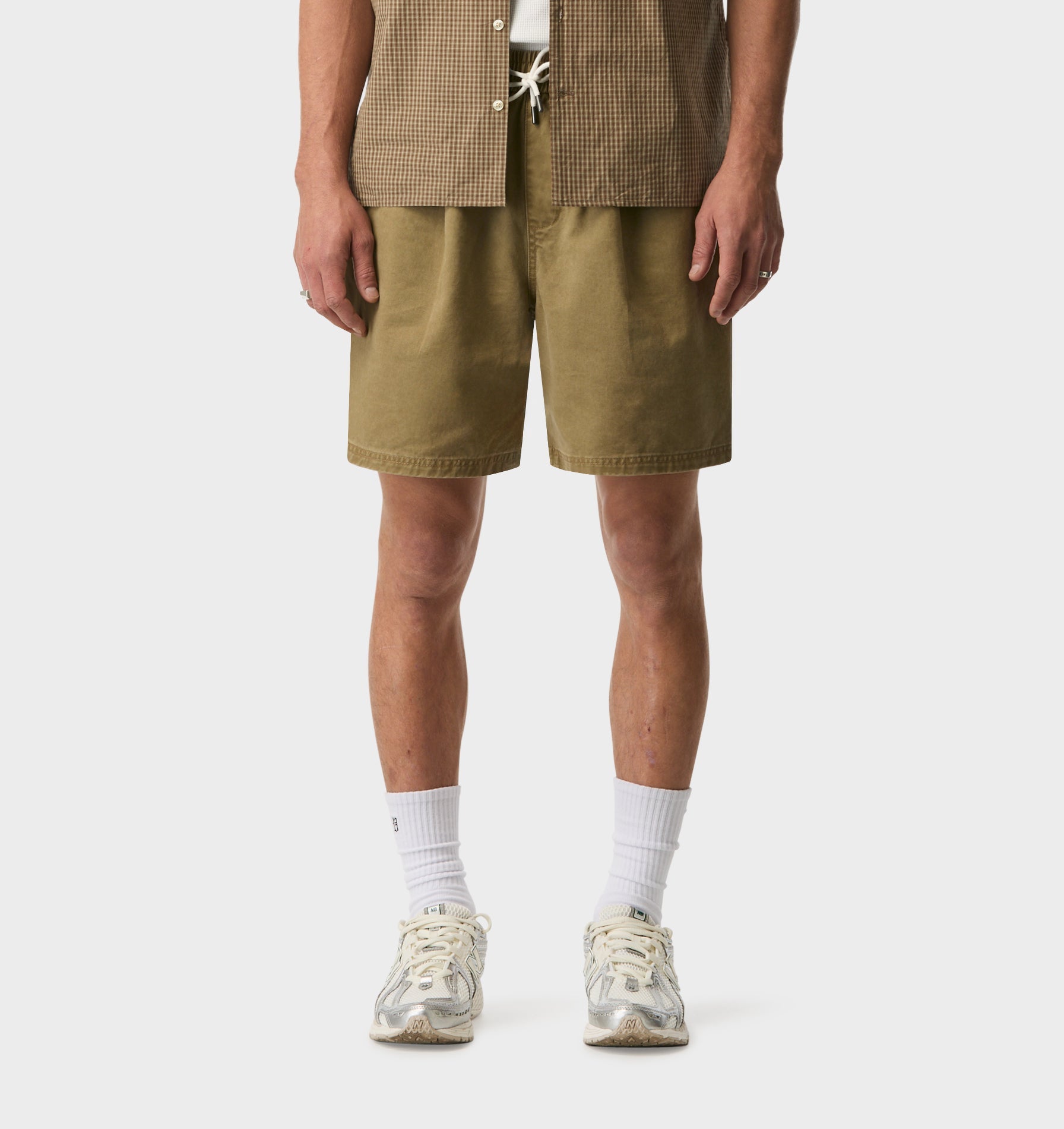 Michael Pleat Short - Khaki