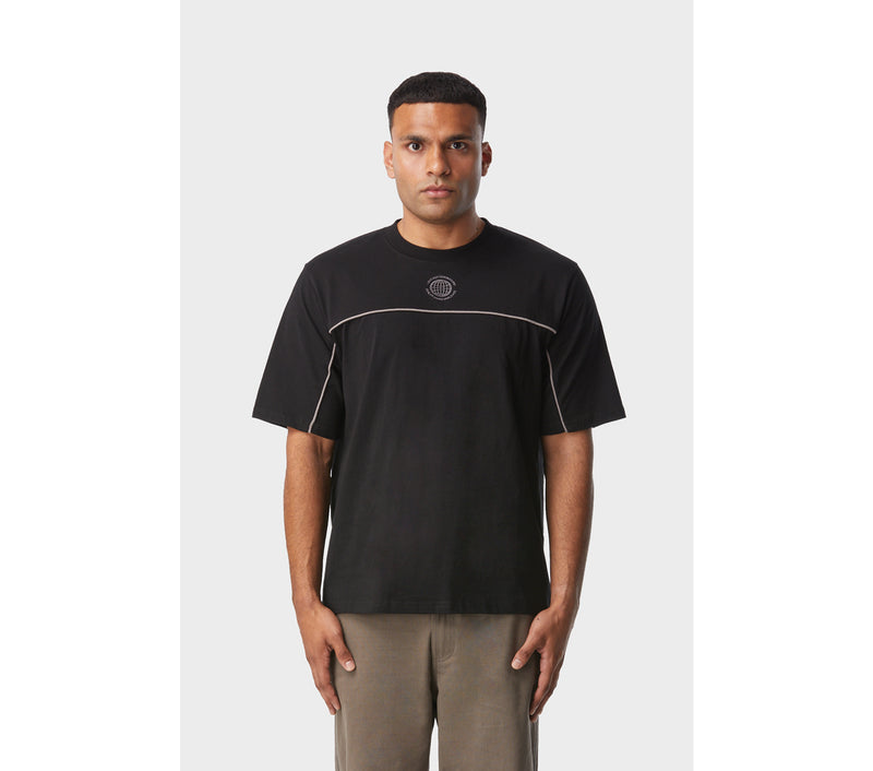 Piped Tee - Black