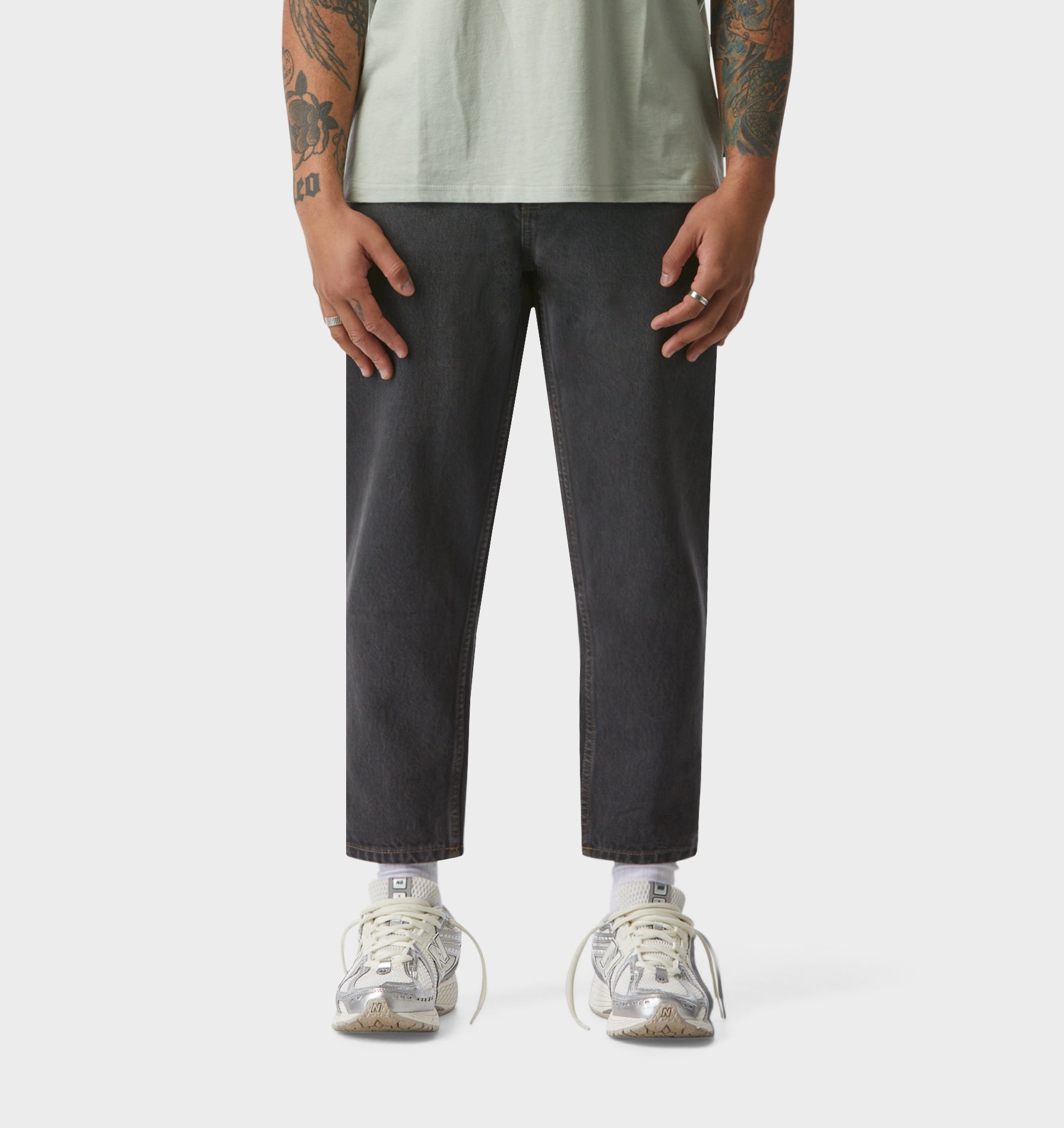 Cropped 90s Denim Pant in Bleached Light Blue | I Love Ugly US