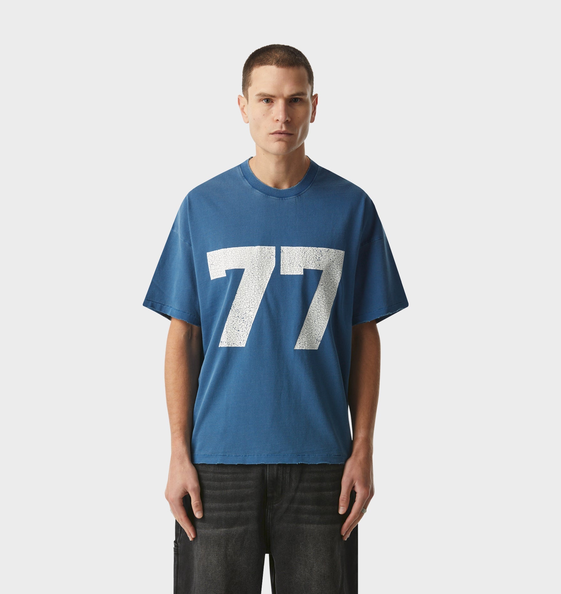77 Lewi Tee - Washed Cobalt