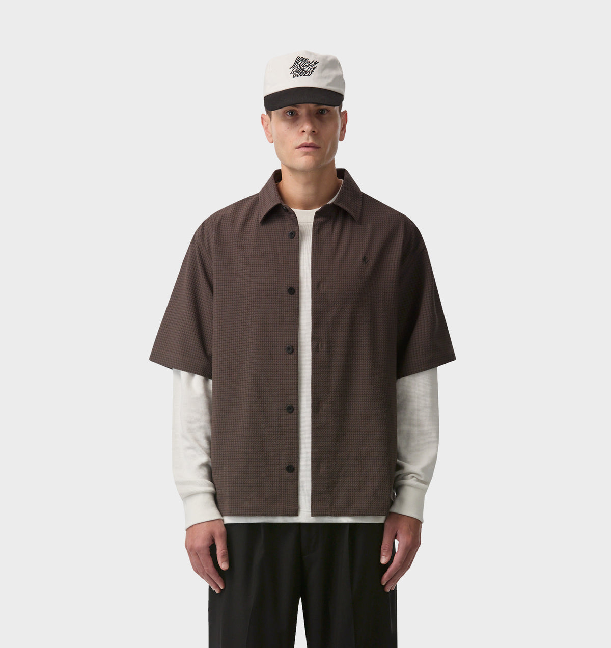 Dawson Boxy SS Shirt - Brown Check