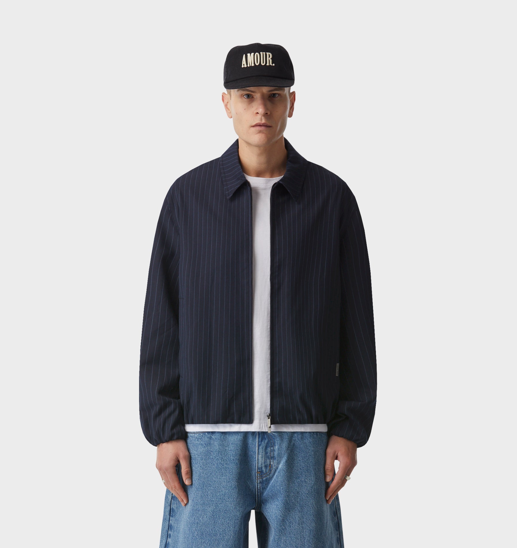 Alfie Jacket - Blue Pinstripe