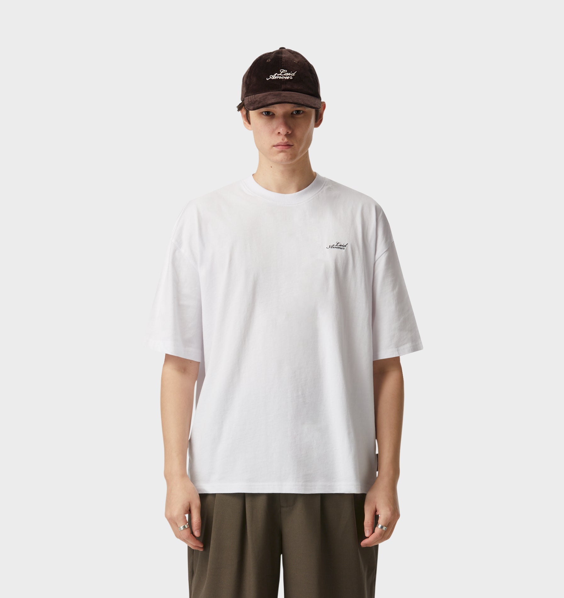 Chainstitch Box Tee 2.0 - White/Forest Green