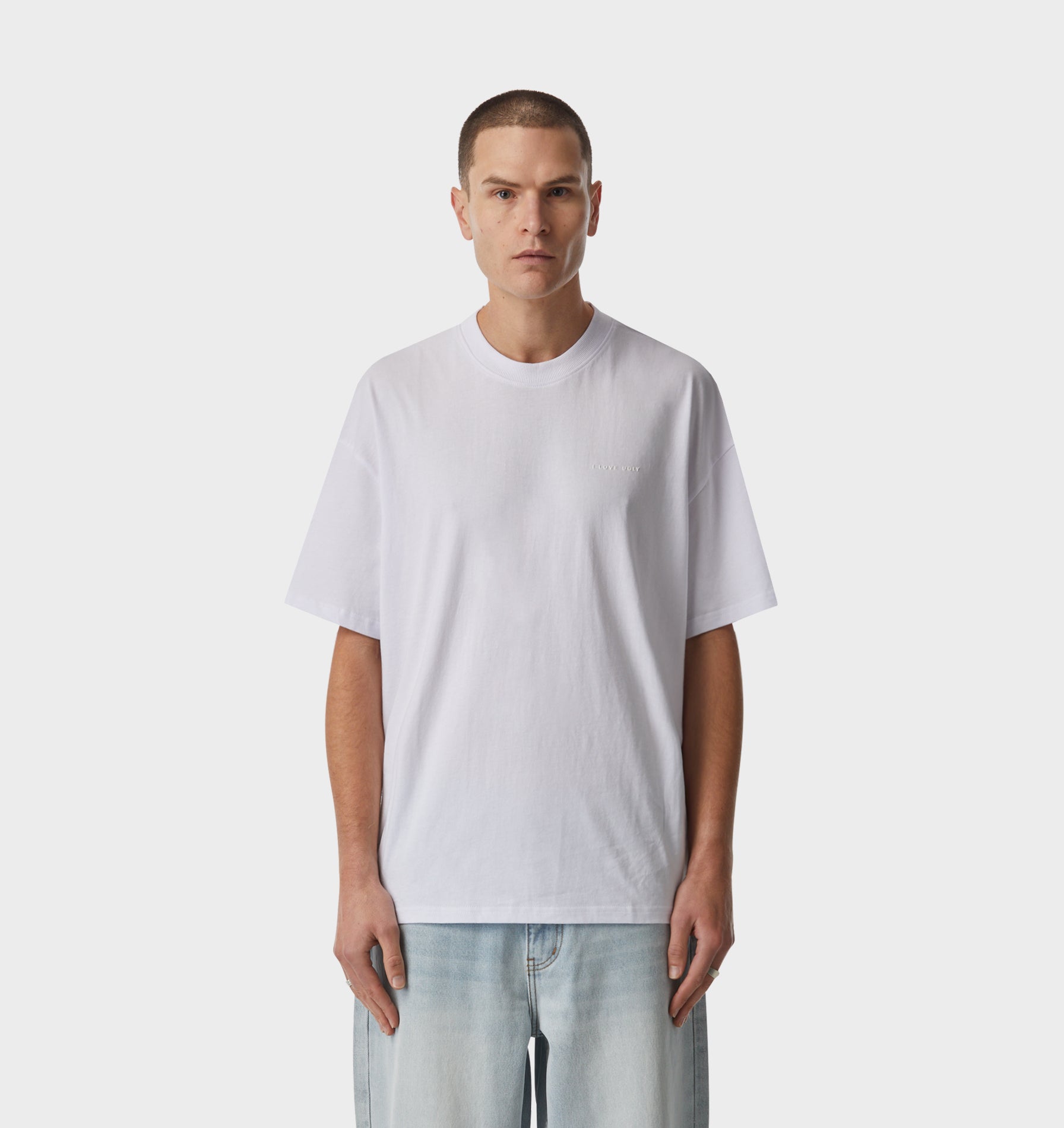 Box Fit Tee 2.0 in White | I Love Ugly US