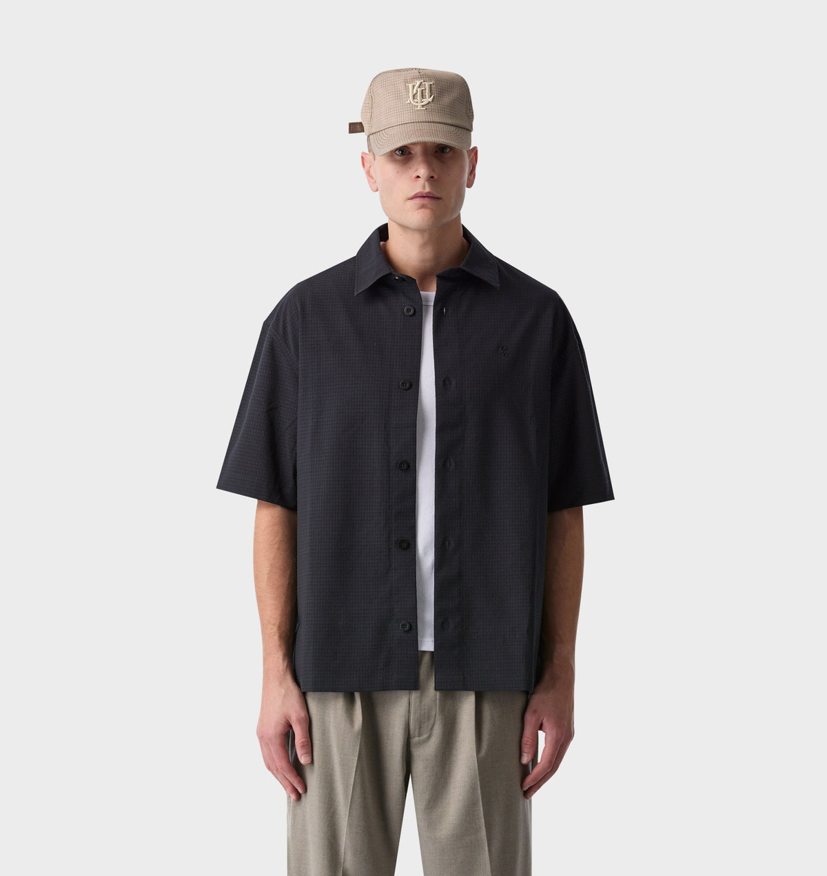 Dawson SS Shirt - Navy/Black Check