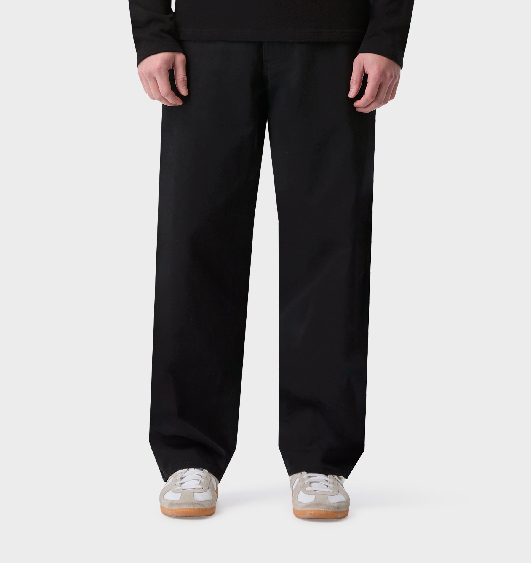 Edgar Wide Canvas Pant - Faded Black