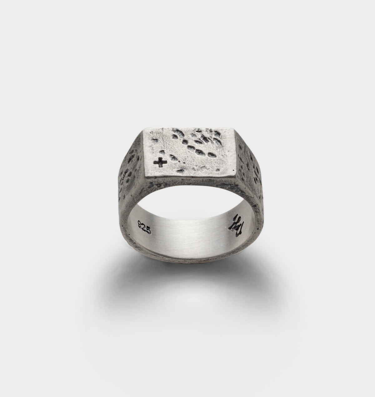Distressed Signet Ring - Silver
