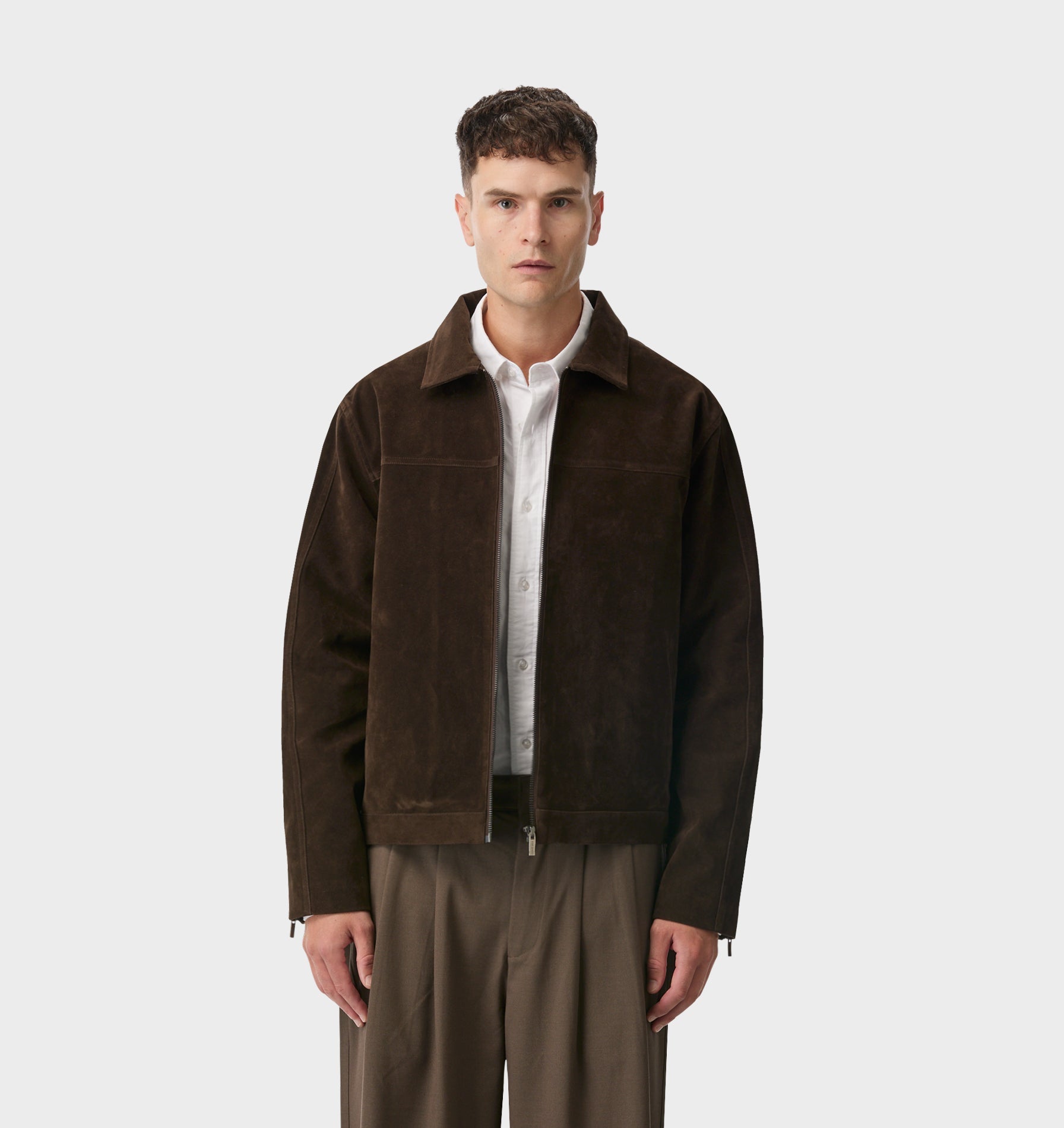 Mason Suede Jacket In Espresso | I Love Ugly US