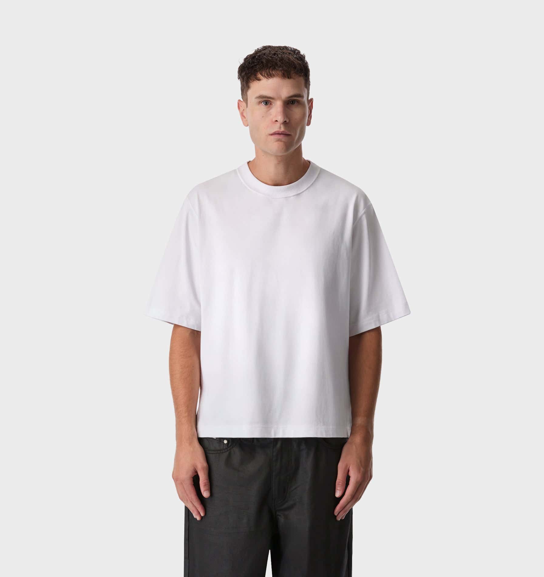 Crop Box Cropped Tee in White | I Love Ugly US