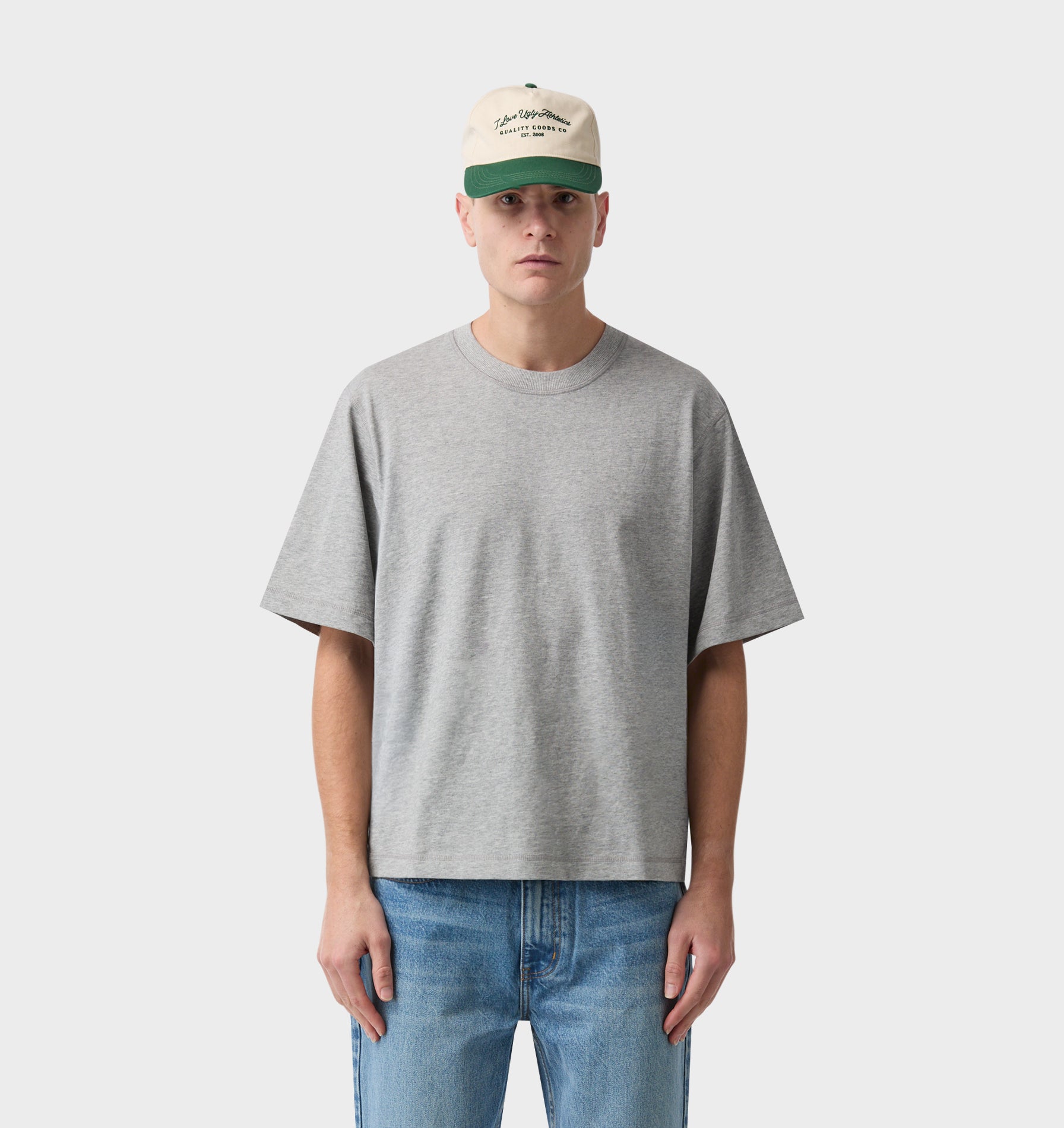 Crop Box Tee - Heather Grey | I Love Ugly US