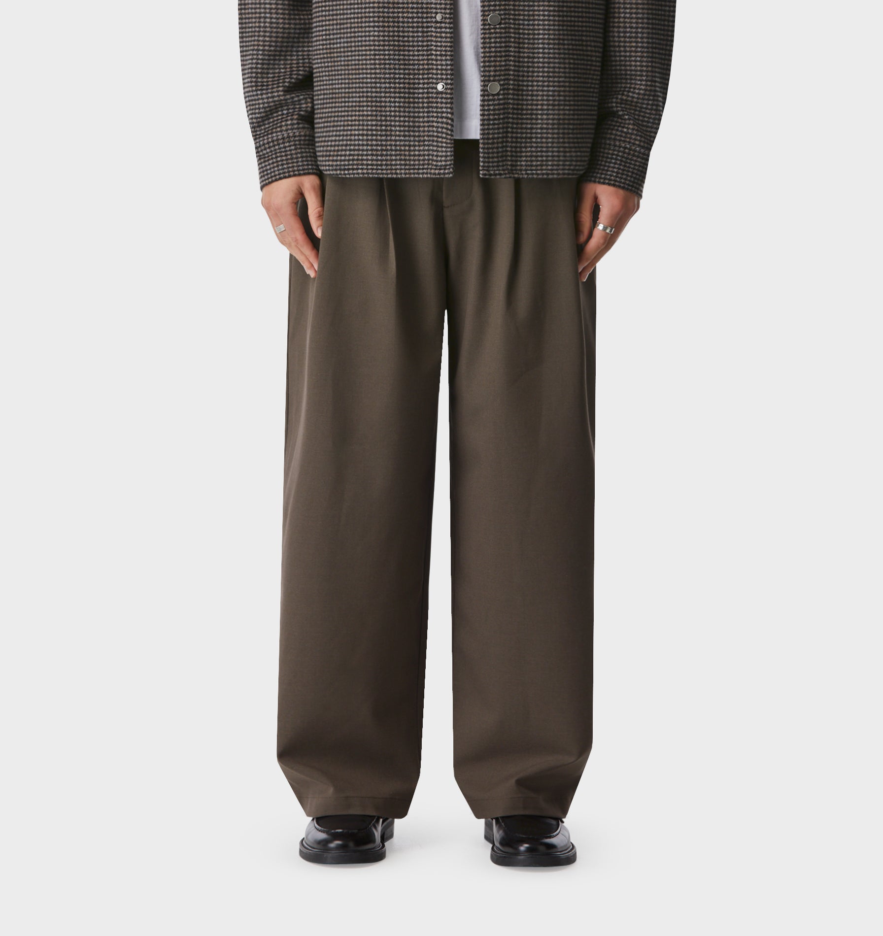 Albert Pleated Pant - Mushroom