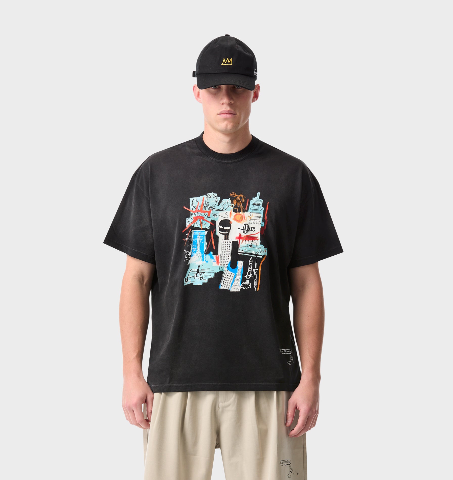 Basquiat Carbon Box Tee 2.0 - Faded Black