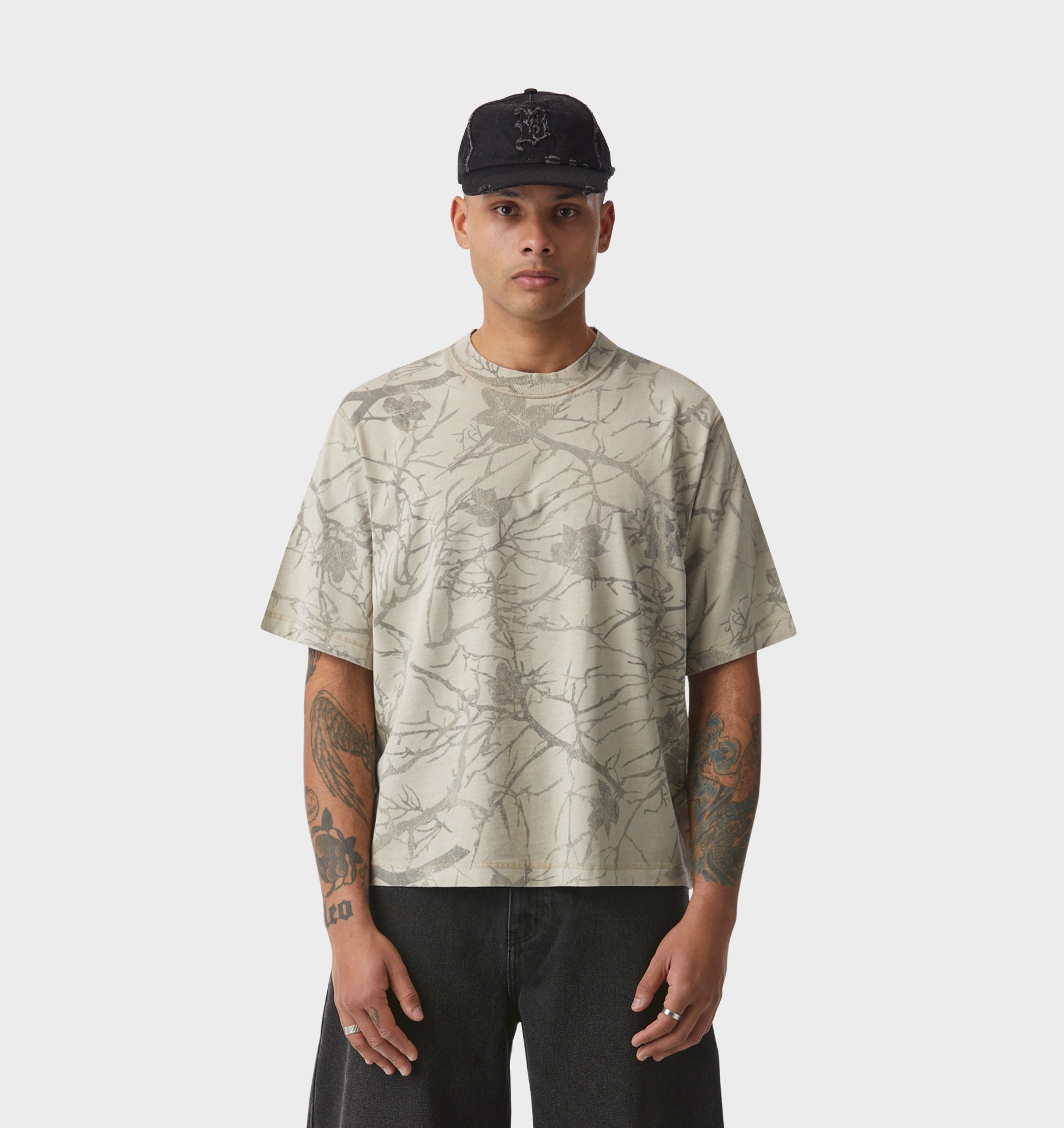 Box Crop Tee - Tree Camo