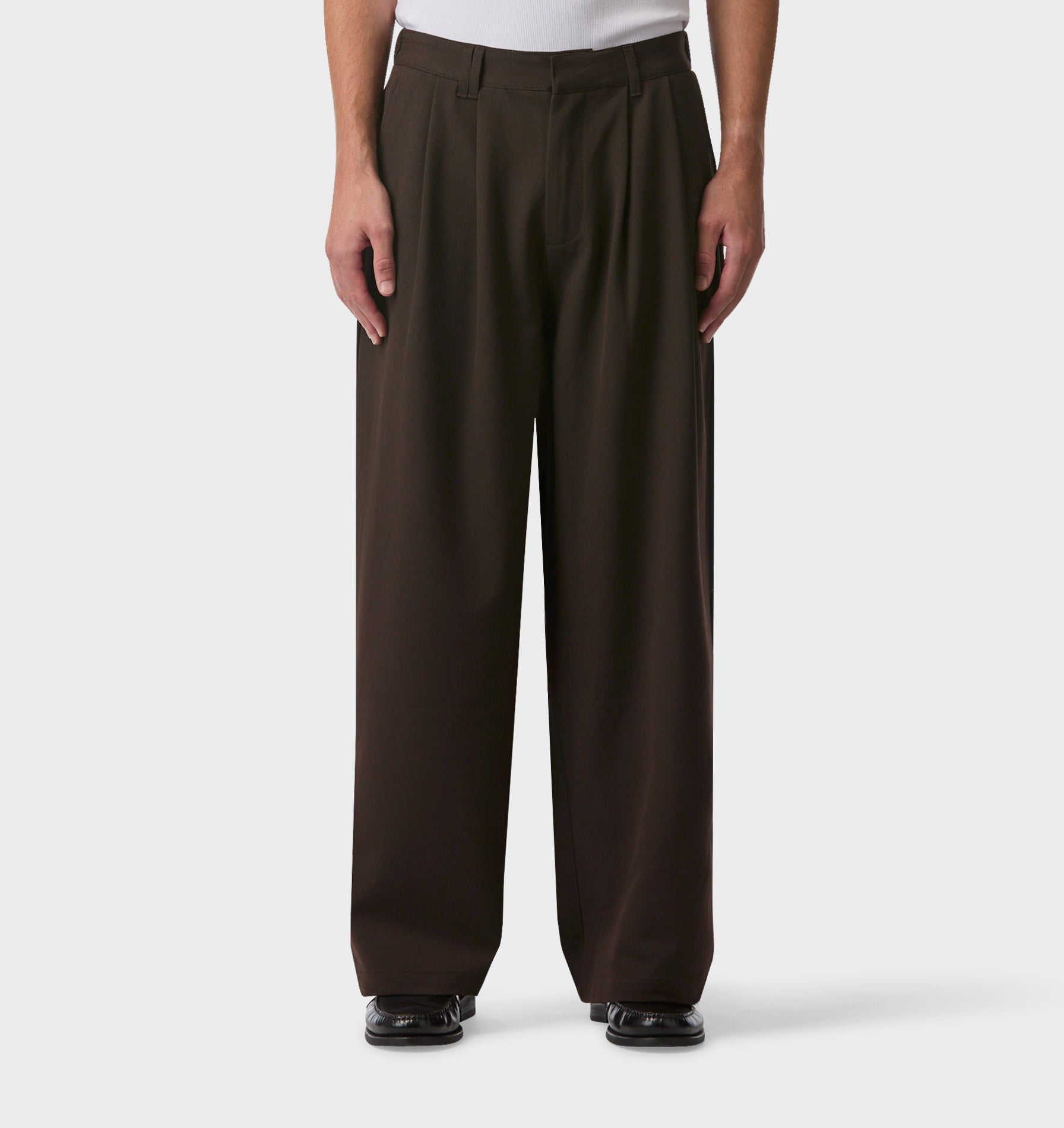Albert Pleated Pant - Espresso | I Love Ugly US