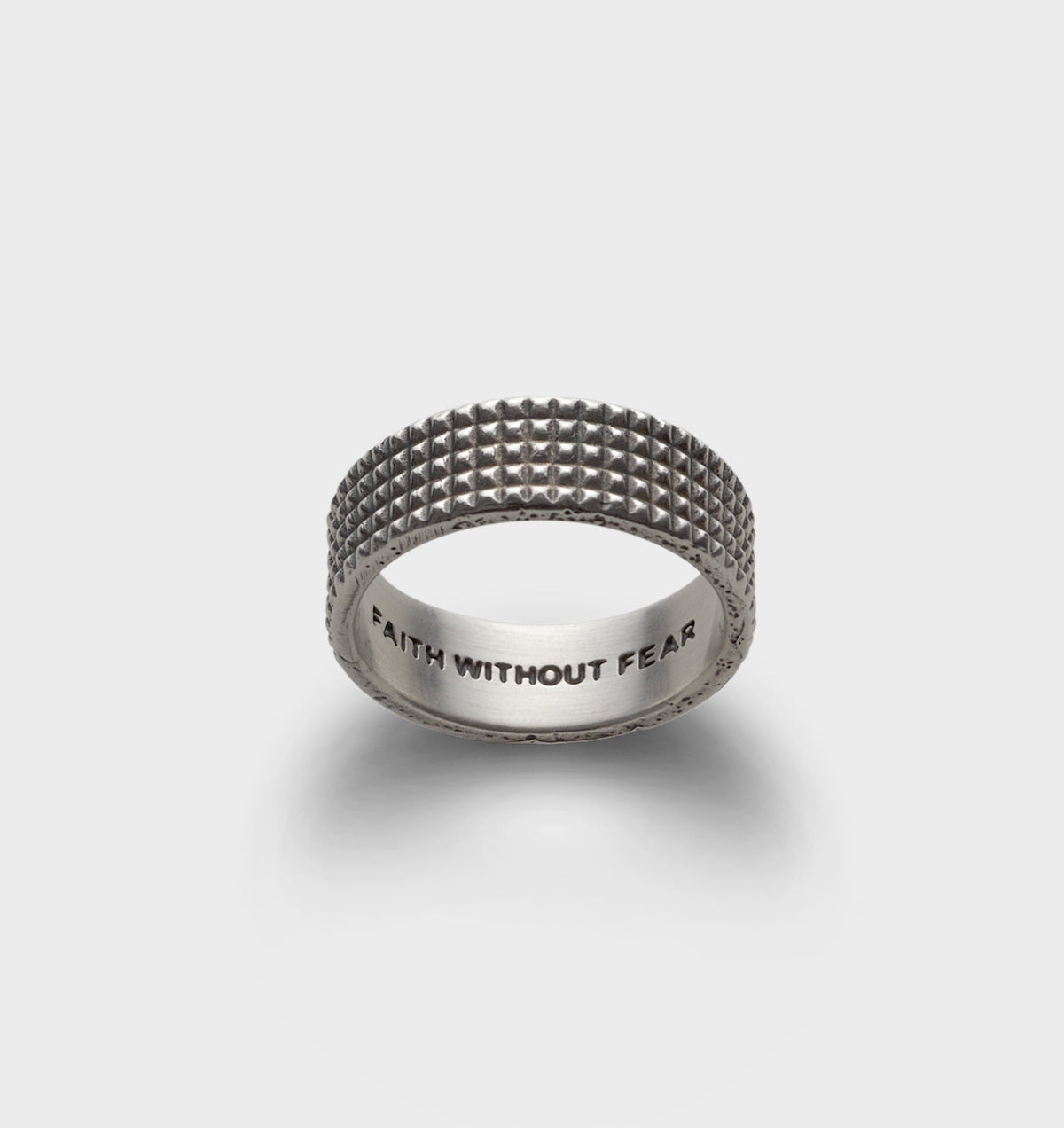 Textured Band Ring - Silver