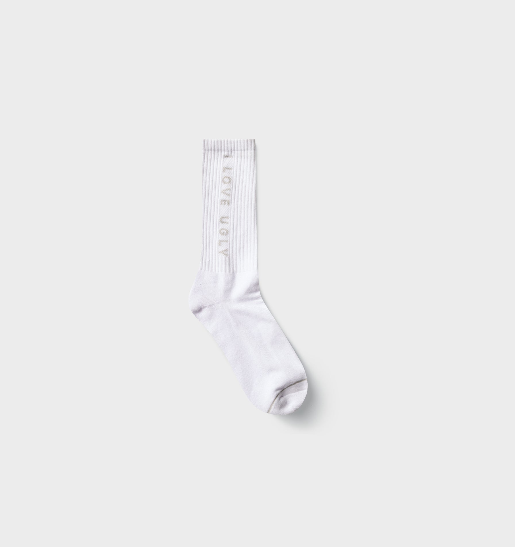 Big Logo Basic Sock - White