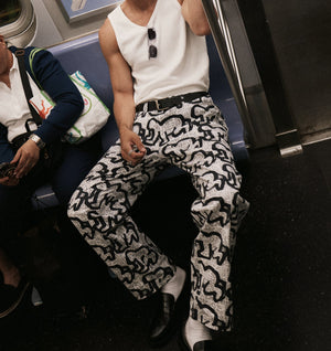 KH Des Refuses Edgar Pant - White/Black