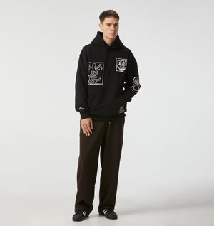 Wide Leg Track Pant - Coffee Bean