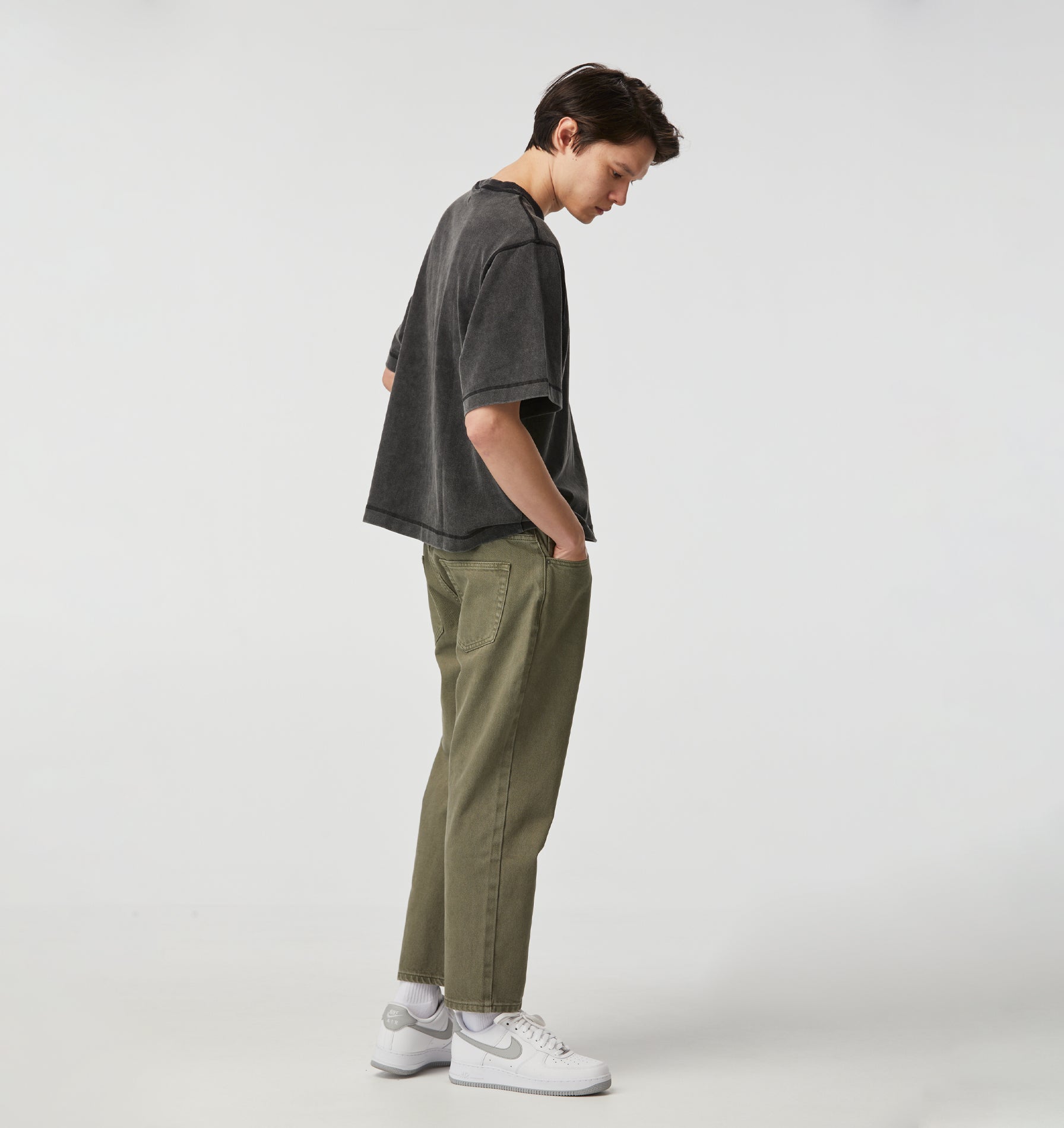 Cropped 90s Denim - Moss