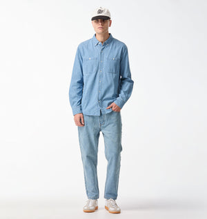 Cropped 90s Denim - Washed Vintage Blue