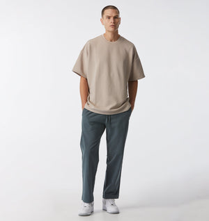 Ribbed Box Tee - Taupe