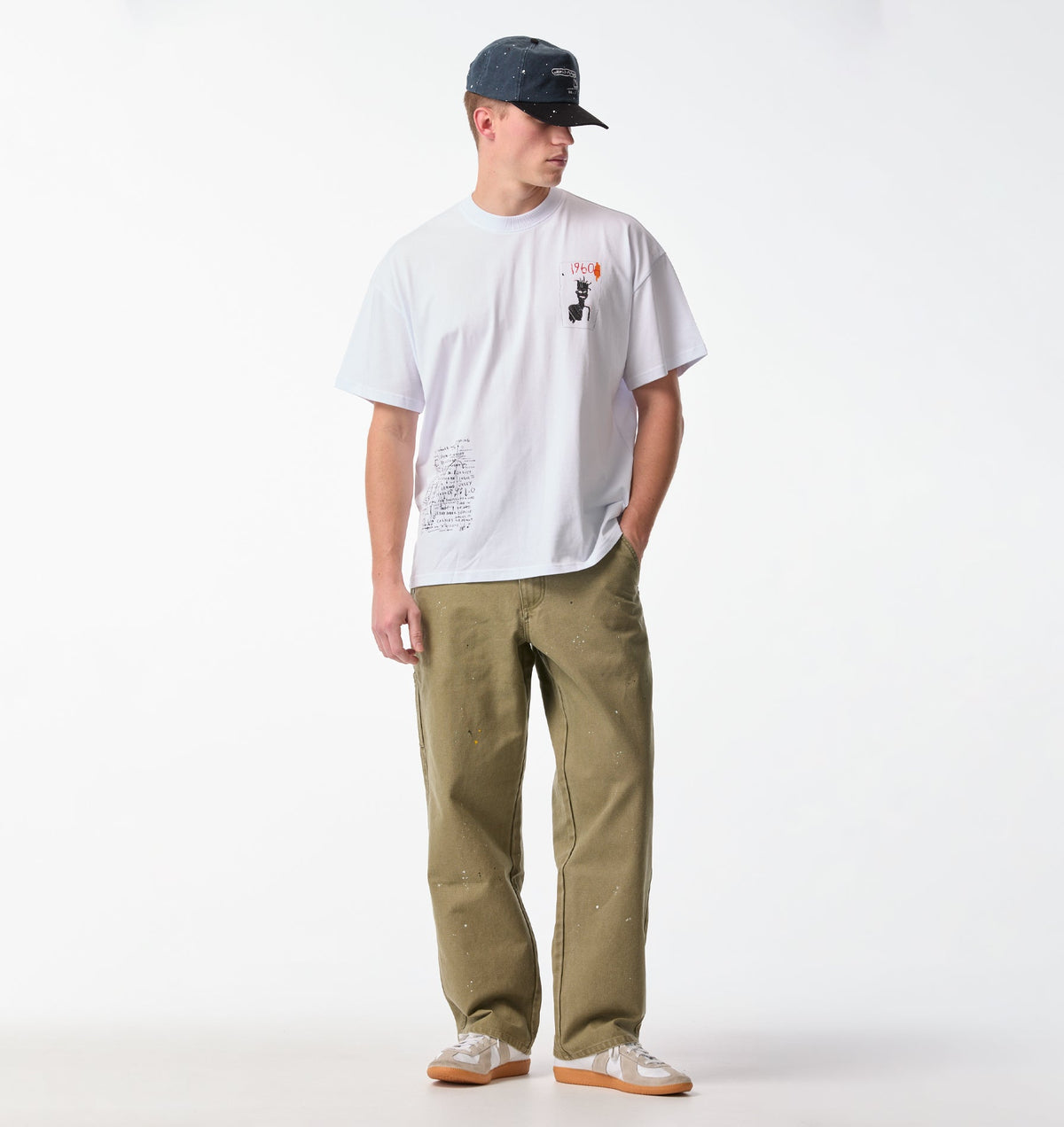 Basquiat Scribble Box Tee 2.0 - White