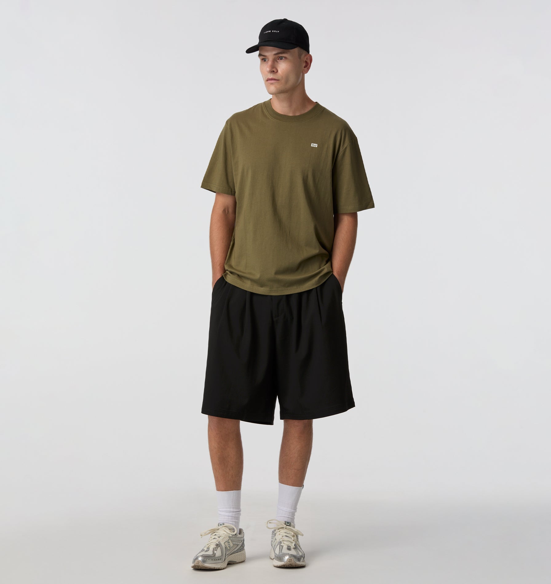 Alby Pleated Short - Black | I Love Ugly US