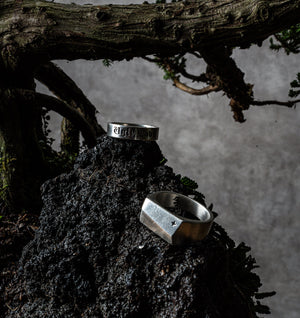 Angled Signet Ring - Silver