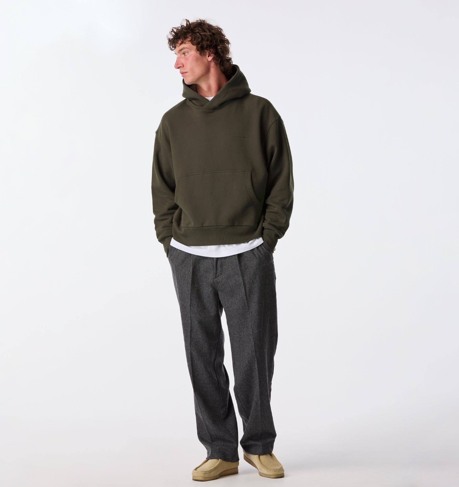 Crop Box Hood - Burnt Olive