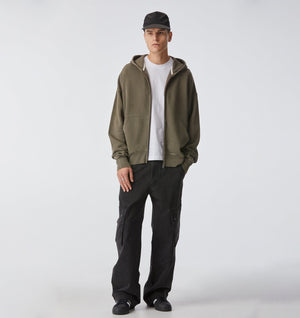 Zip Up Box Hood - Washed Mushroom