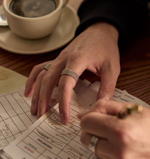Textured Band Ring - Silver